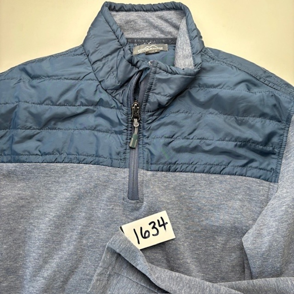 Eddie Bauer Mens Pullover Quarter Zip Fleece Jacket Heather Gray M/M - Picture 7 of 7